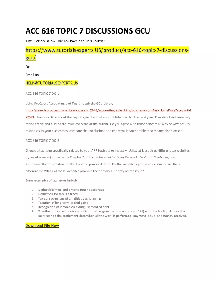 acc 616 topic 7 discussions gcu