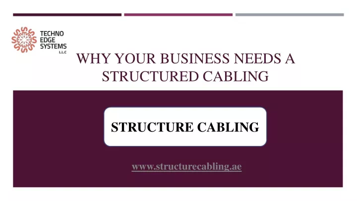 why your business needs a structured cabling