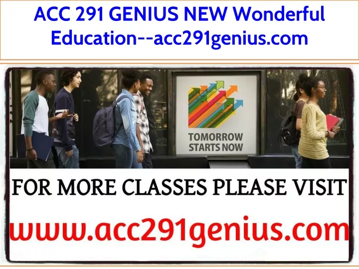acc 291 genius new wonderful education