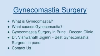 Male Breast (Gynecomastia) Reduction Surgery Centre in Pune -  Deccan Clinic