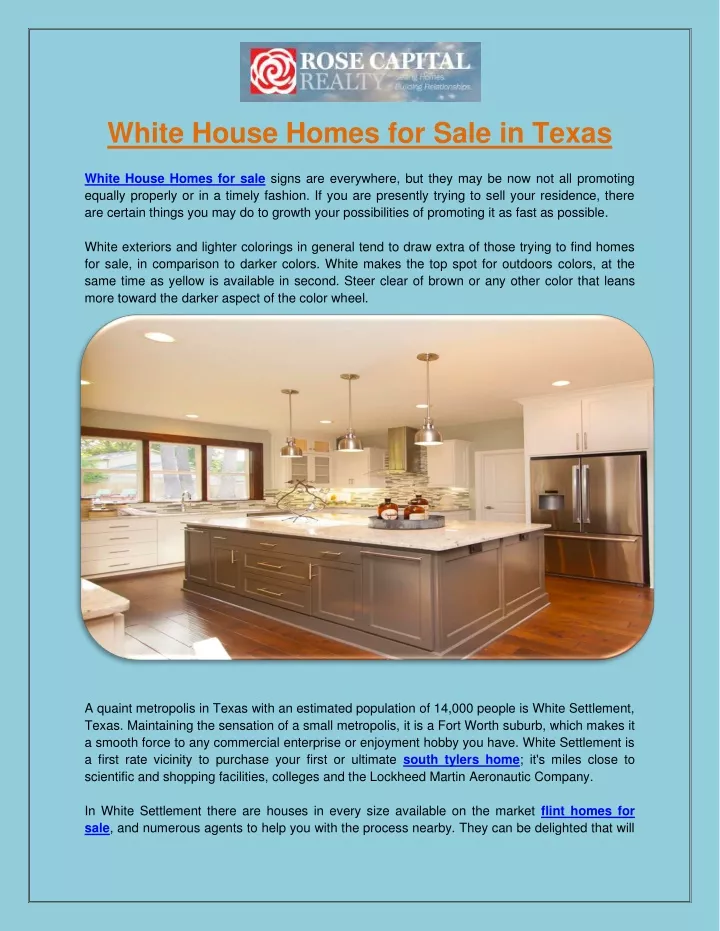 white house homes for sale in texas