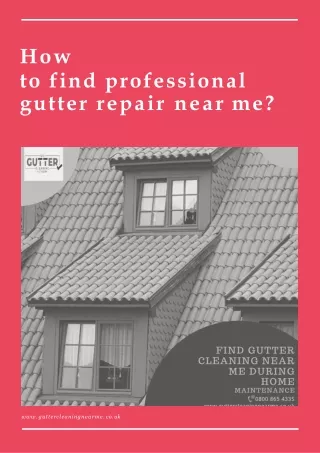 How to find professional gutter repair near me?