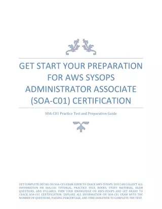 Get Start Your Preparation for AWS SysOps Administrator Associate (SOA-C01) Certification