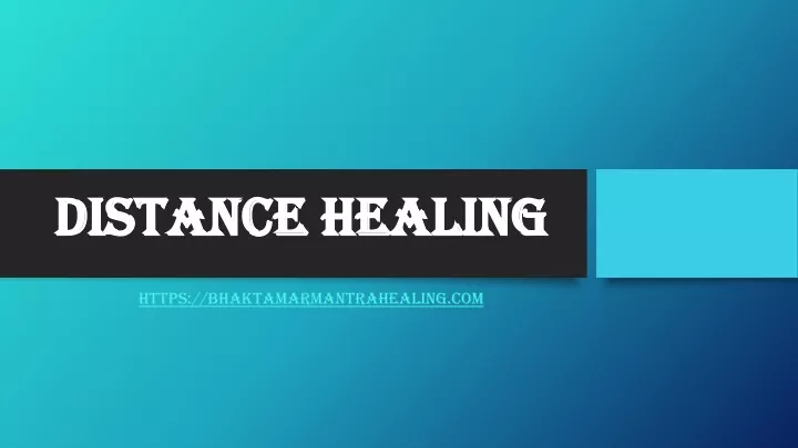 distance healing