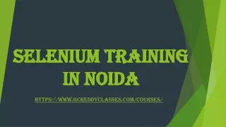 selenium training in noida