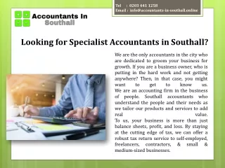 Accounting & Bookkeeping Service in Southhall