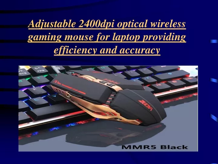 adjustable 2400dpi optical wireless gaming mouse for laptop providing efficiency and accuracy