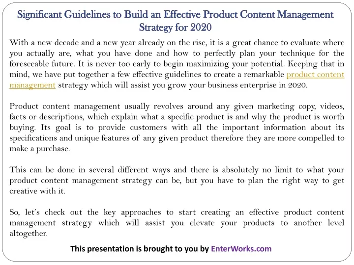 significant guidelines to build an effective