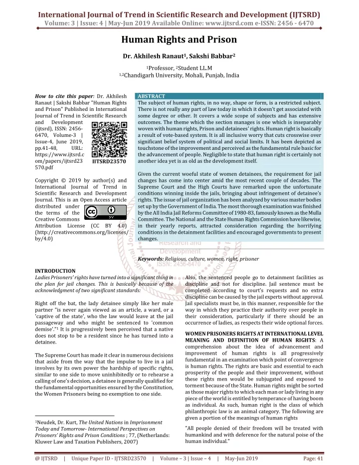 international journal of trend in scientific