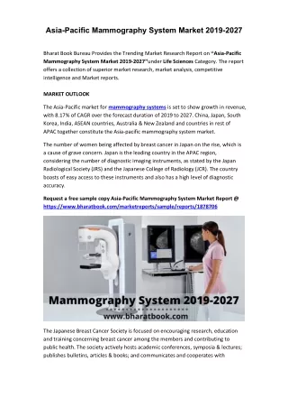 Asia-Pacific Mammography System Market 2019-2027