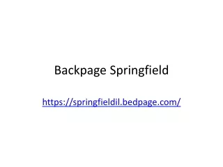 backpage springfield