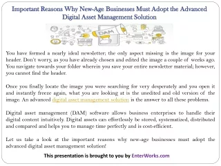 Important Reasons Why New-Age Businesses Must Adopt the Advanced Digital Asset Management Solution