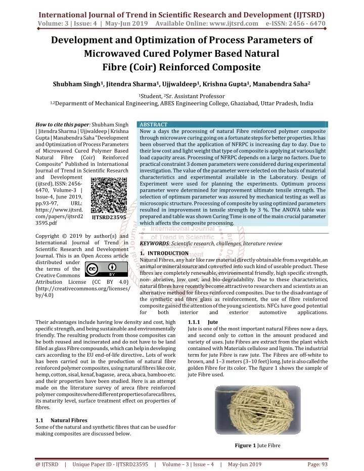 international journal of trend in scientific