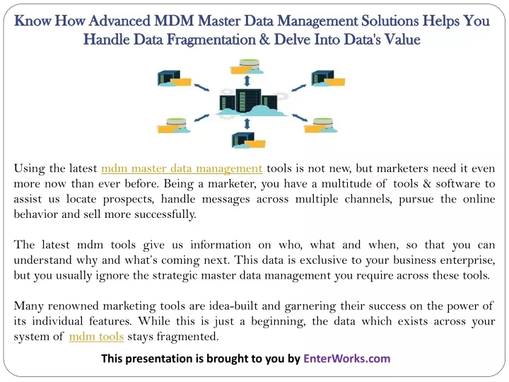 know how advanced mdm master data management