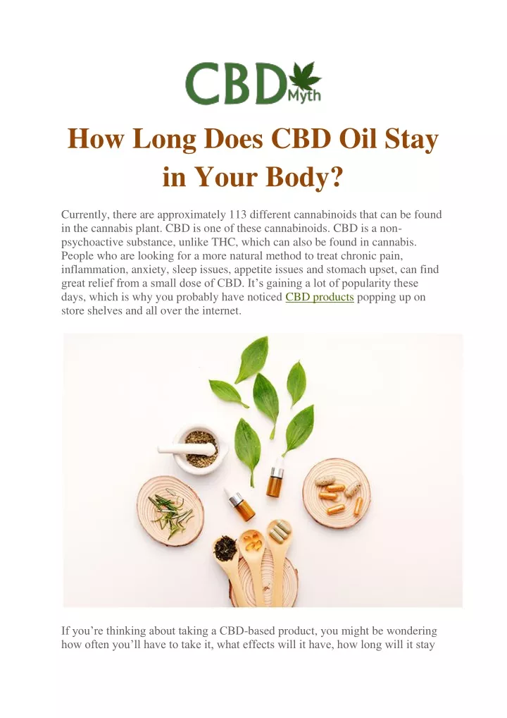 how long does cbd oil stay in your body