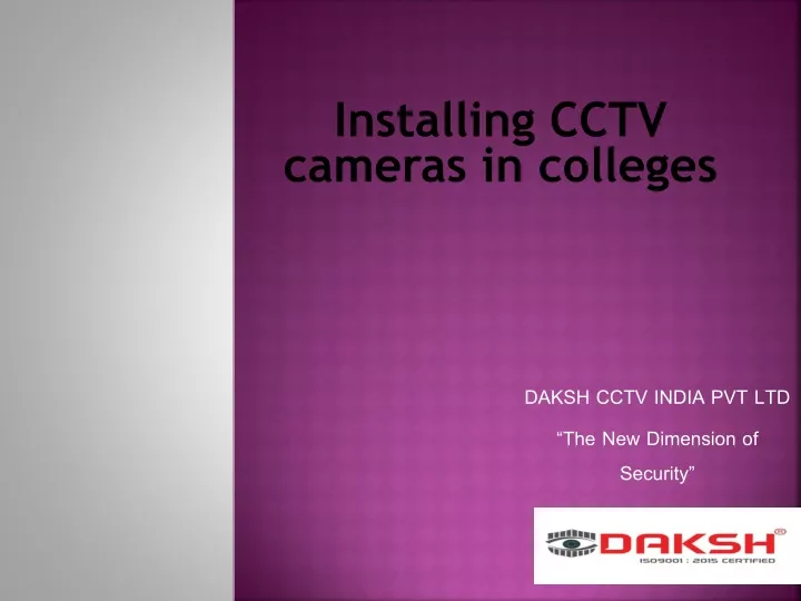installing cctv cameras in colleges
