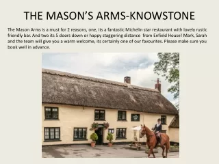 Masons Arms Knowstone