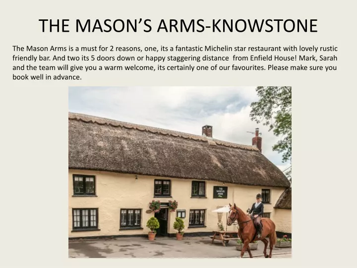 the mason s arms knowstone