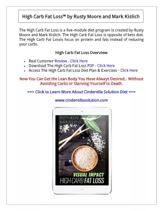 (PDF) High Carb Fat Loss PDF Download: Rusty Moore and Mark Kislich