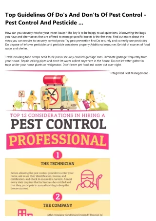 How To Perfom Pest Control Without Hassle