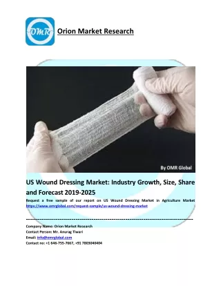 US Wound Dressing Market Size, Industry Growth, Future Prospects, Opportunities and Forecast 2019-2025