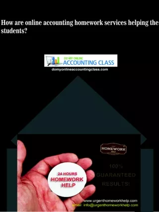 How are online accounting homework services helping the students?