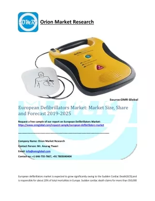 European Defibrillators Market: Market Size, Share and Forecast 2019-2025