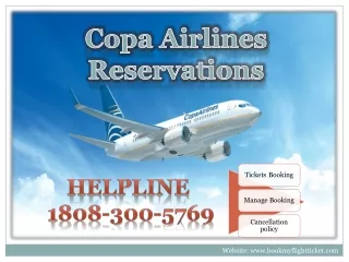 Copa Airlines Reservations Online tickets