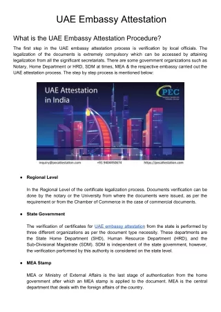 UAE Embassy Attestation