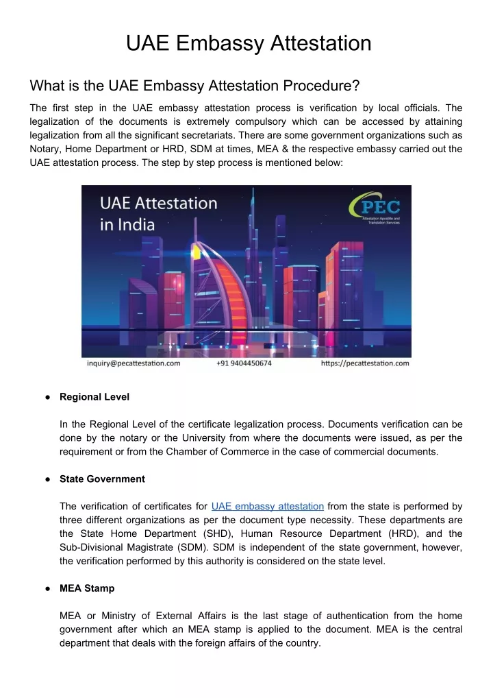 uae embassy attestation