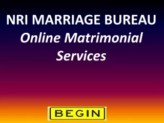 NRI MARRIAGE BUREAU ONLINE MATRIMONIAL SERVICES