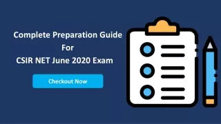 Complete Preparation Guide for CSIR NET June 2020 Exam