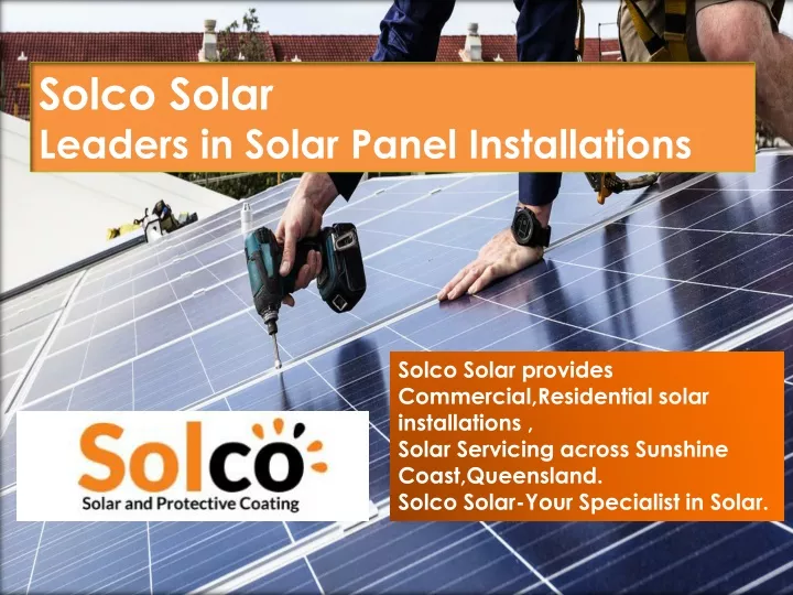 solco solar leaders in solar panel installations