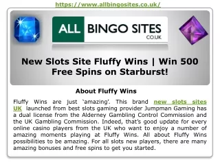 New Slots Site Fluffy Wins | Win 500 Free Spins on Starburst!