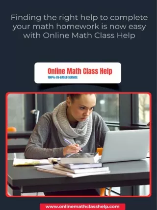 Finding the right help to complete your math homework is now easy with Online Math Class Help