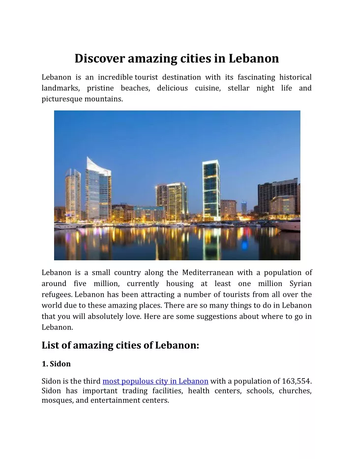discover amazing cities in lebanon