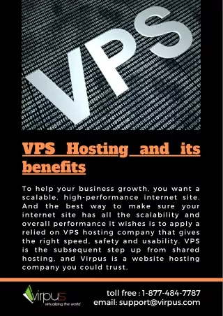 VPS Hosting and its benefits