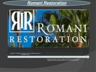 The Experts of Wood Craftsman Restoration with Romani Restoration