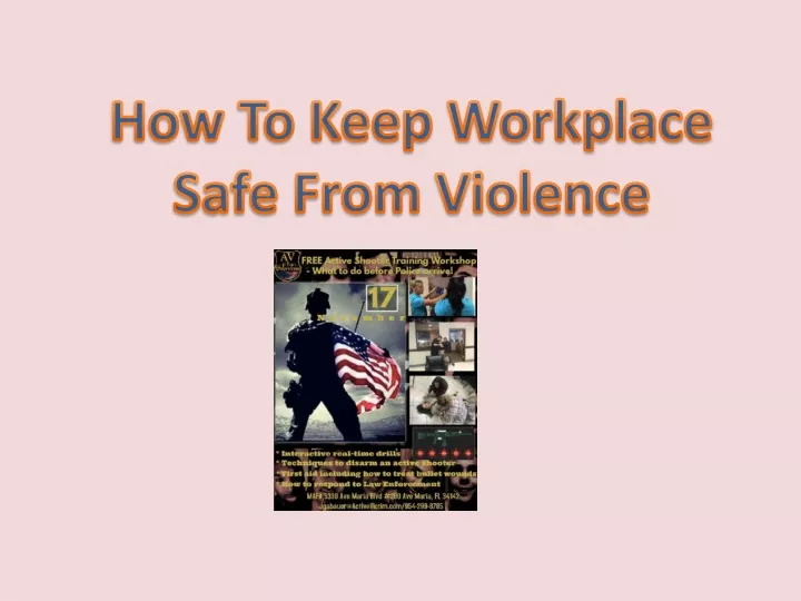 how to keep workplace safe from violence