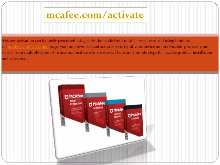 mcafee com activate