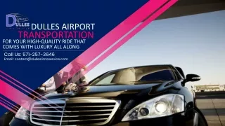 Dulles Airport Limousine for Your High-Quality Ride That Comes with Luxury All Along