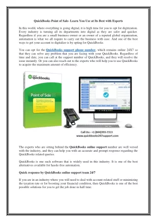 QuickBooks Point of Sale- Learn You Use at Its Best with Experts