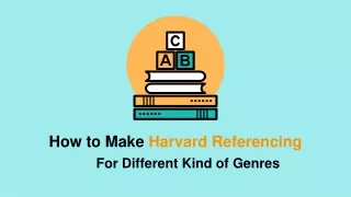 How to make Harvard Referencing for Different kind of Genres