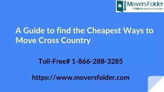 Find Cheapest Ways to Move Cross Country with this Guide