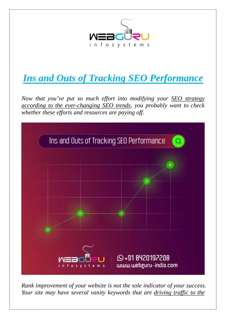 ins and outs of tracking seo performance