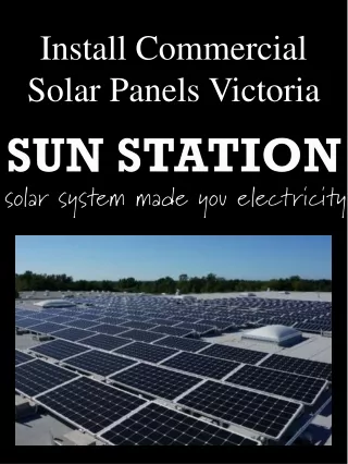 Install Commercial Solar Panels Victoria