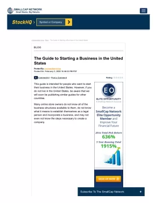 The Guide to Starting a Business in the United States