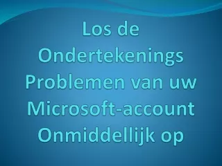 Los de Ondertekenings Problemen van uw Microsoft-account Onmiddellijk op