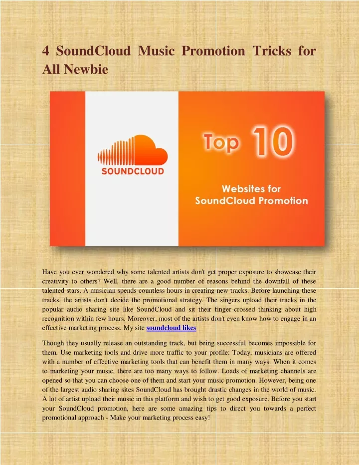 4 soundcloud music promotion tricks for all newbie