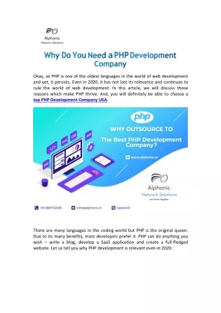 PHP Web Development Company | PHP Development Services
